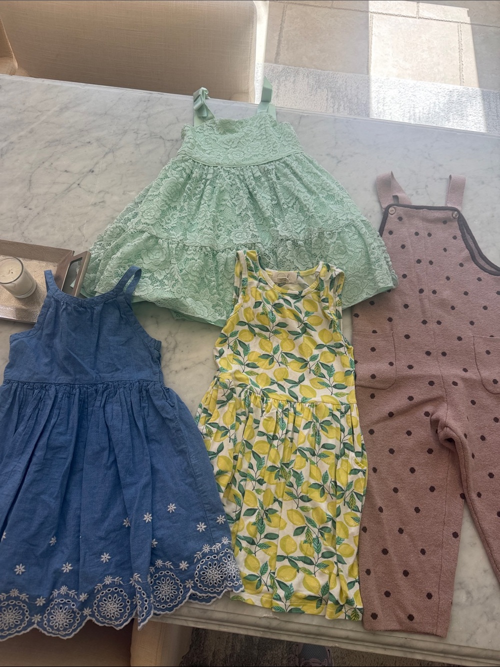 4 *****girls dresses and jumpsuit size 4t